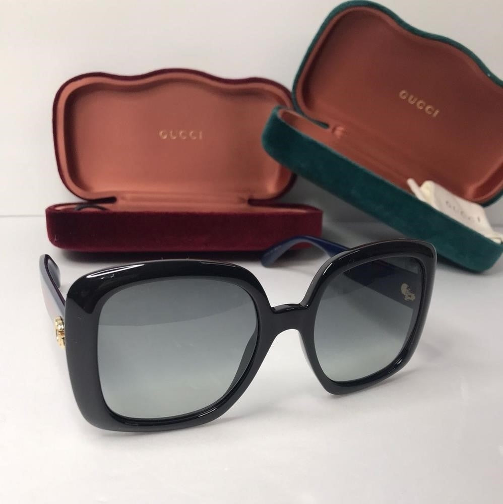 New  - 💯 Original  Gucci  GG0713S 001 INJECTION BLACK