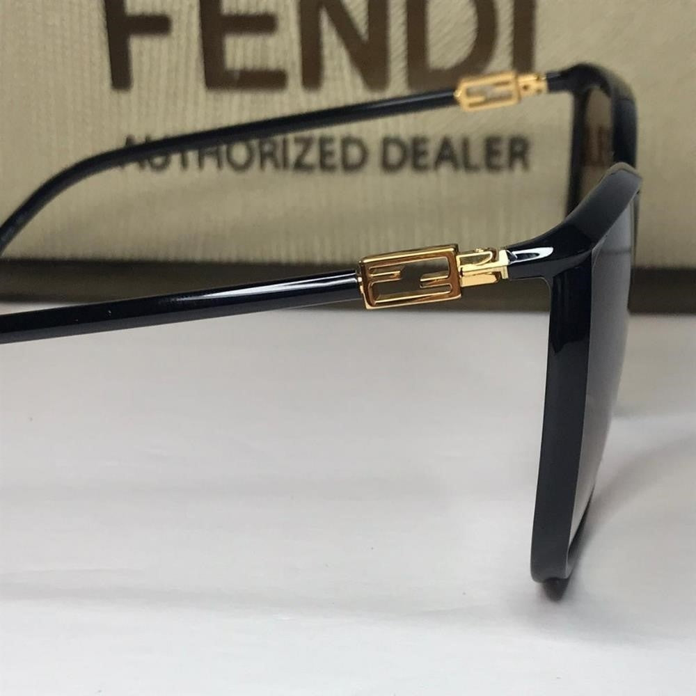 Original -New FENDIAccetate Cat Eye Sunglasses FF 0432/G/S Black Gold