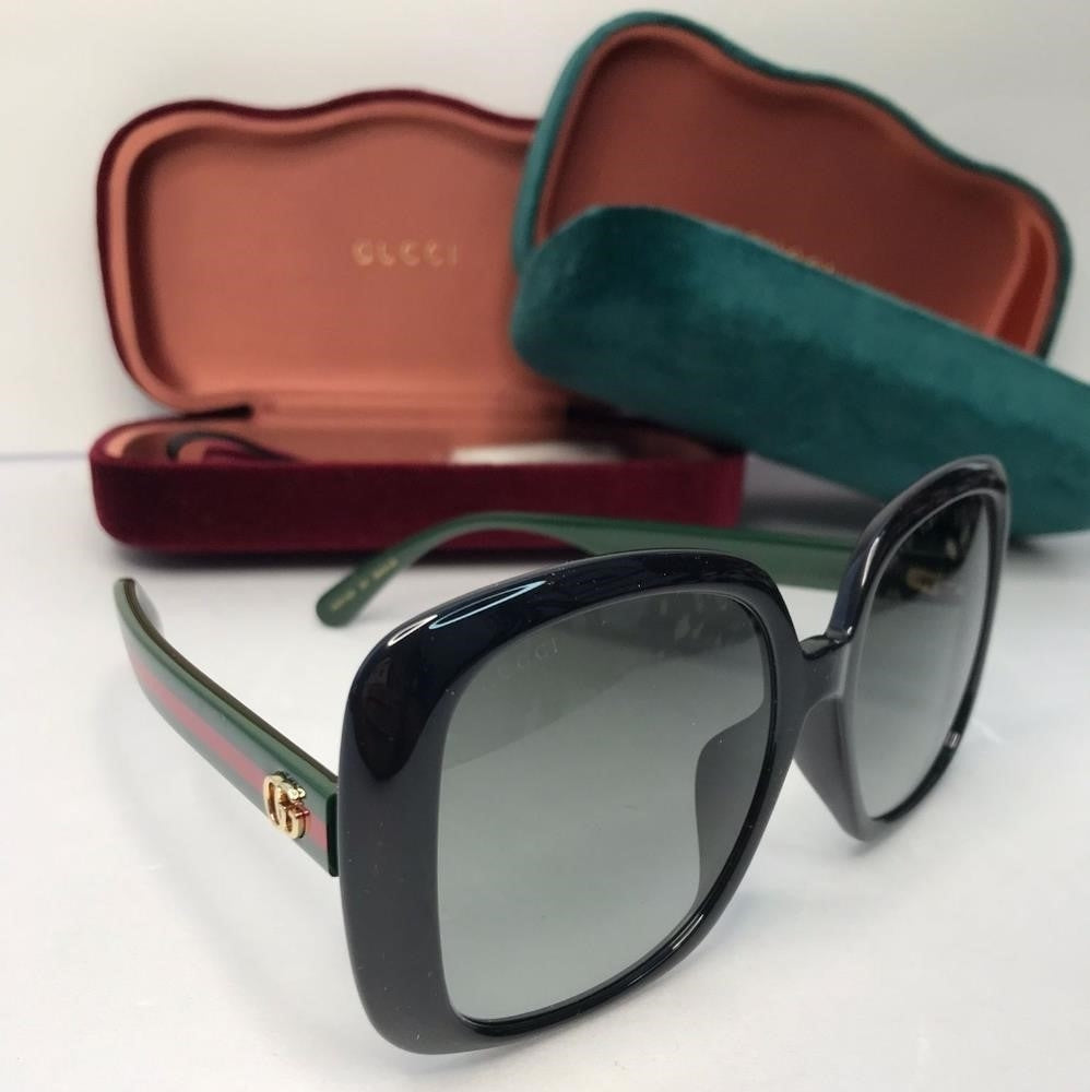 💯 Original Gucci Grey Square Ladies Sunglasses GG0714SA 001