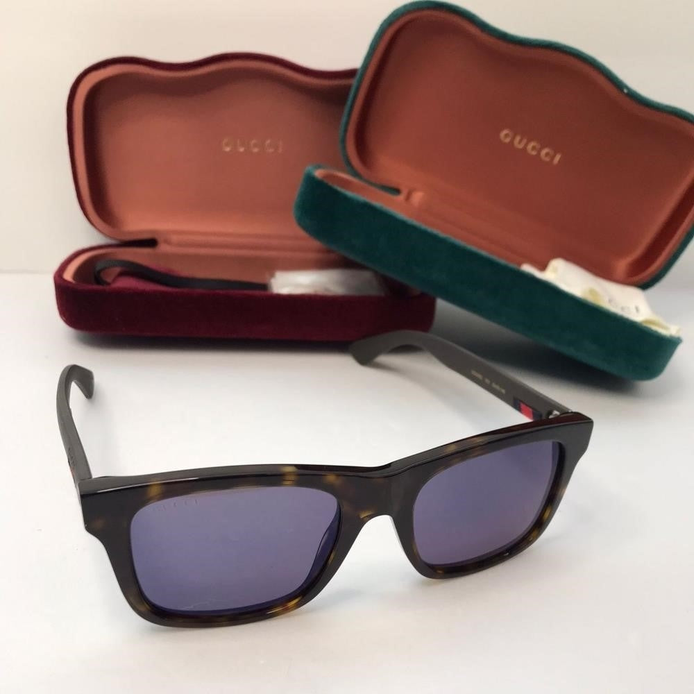 - New- 💯 original  Gucci Grey/Brown Havana GG0008S Square Sunglasses