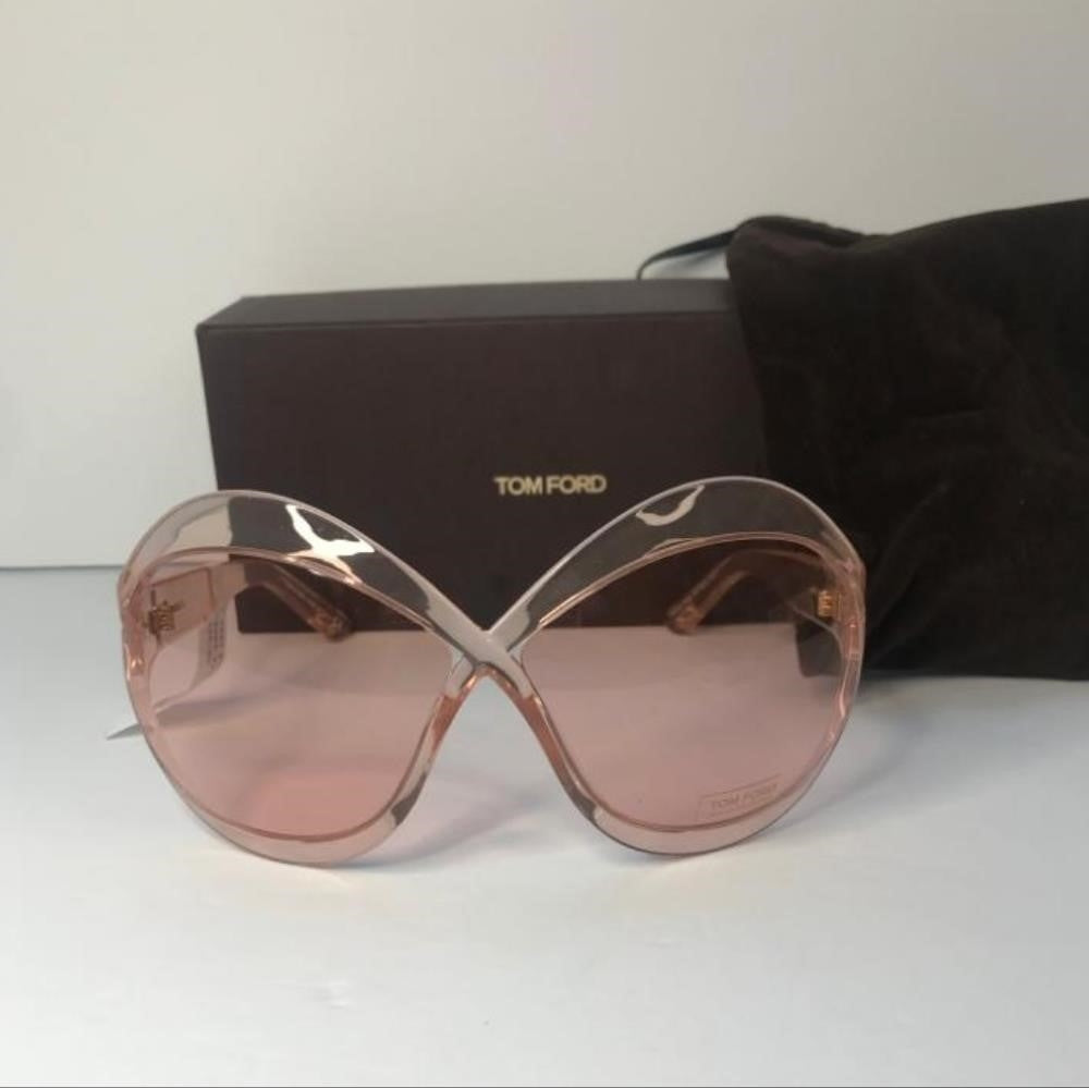 💯 Original FORD Carine Cross-Bridge Acetate Butterfly Sunglasses - Pink