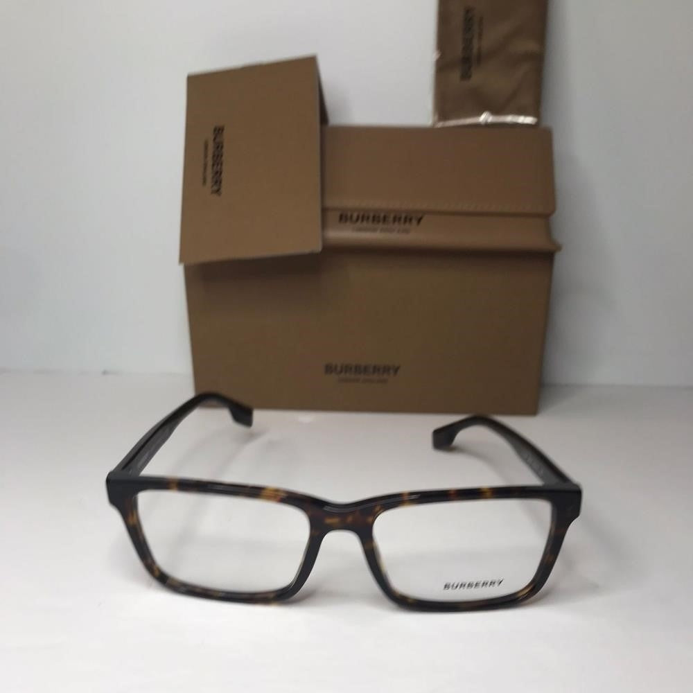 Authentic New BURBERRYMen's Tortoise Square Eyeglass Frames BE2320F386455