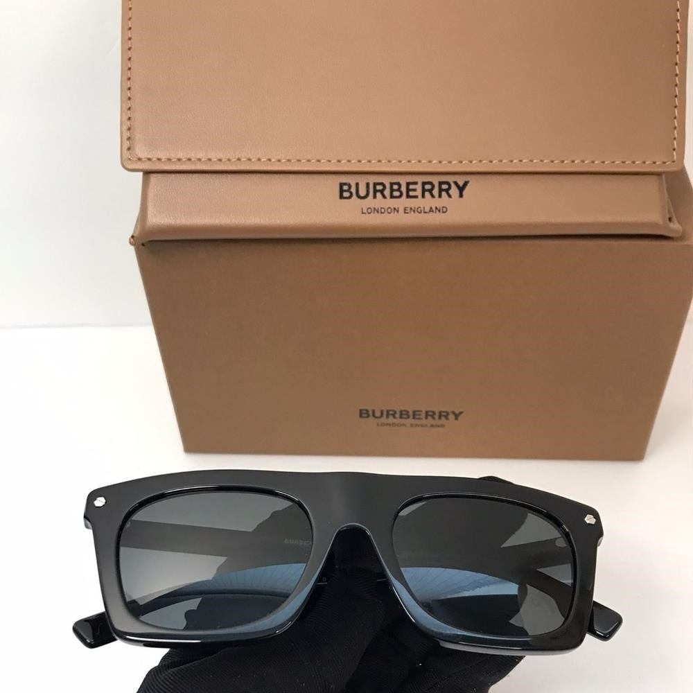 💯 original Burberry Camron Grey Rectangular Men's Sunglasses BE4318 300187 51