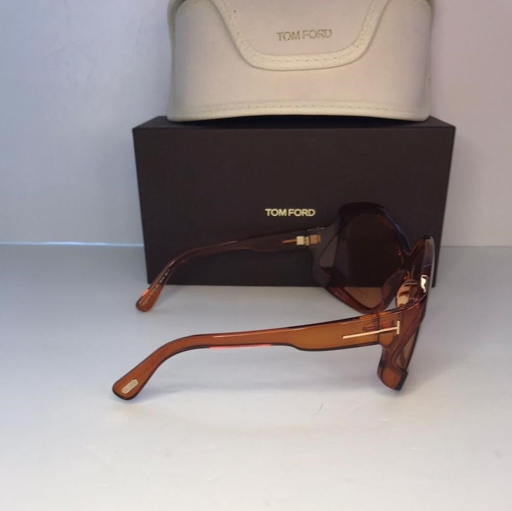 New - 💯 Original  Tom Ford Brown Oversized Ladies Sunglasses FT0903 48E 68