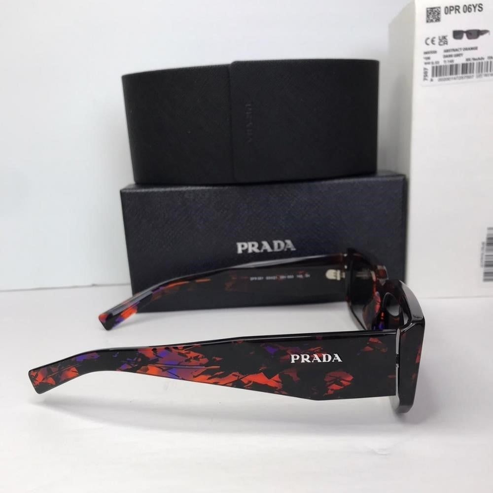 💯 - Authentic New PRADA 06YS 06V5S0 Abstract Orange Dark Grey