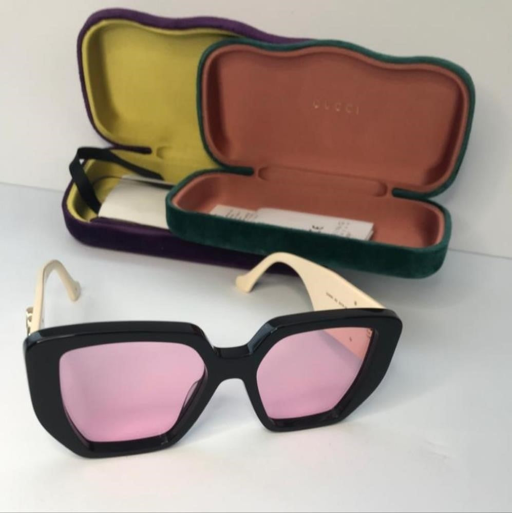 💯 New Gucci Pink Geometric Ladies Sunglasses GG0956S 002 54.