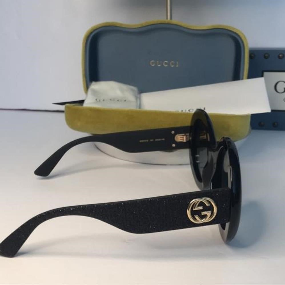 💯 - Authentic New Gucci Black GG0101S Round Gradient Sunglasses