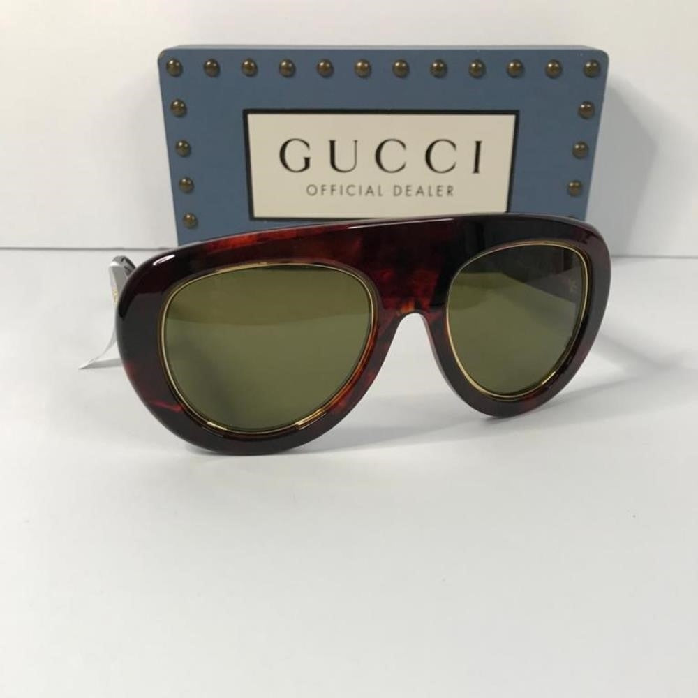 💯 New Original GUCCIAcetate Oversize Sunglasses GG1152S Tortoise