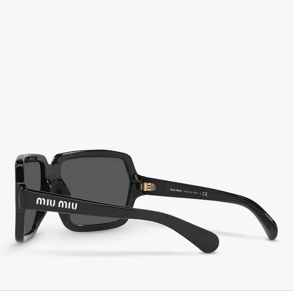 💯 Orginal Miu Miu MU 06WS Women's Irregular Sunglasses, Black/Grey