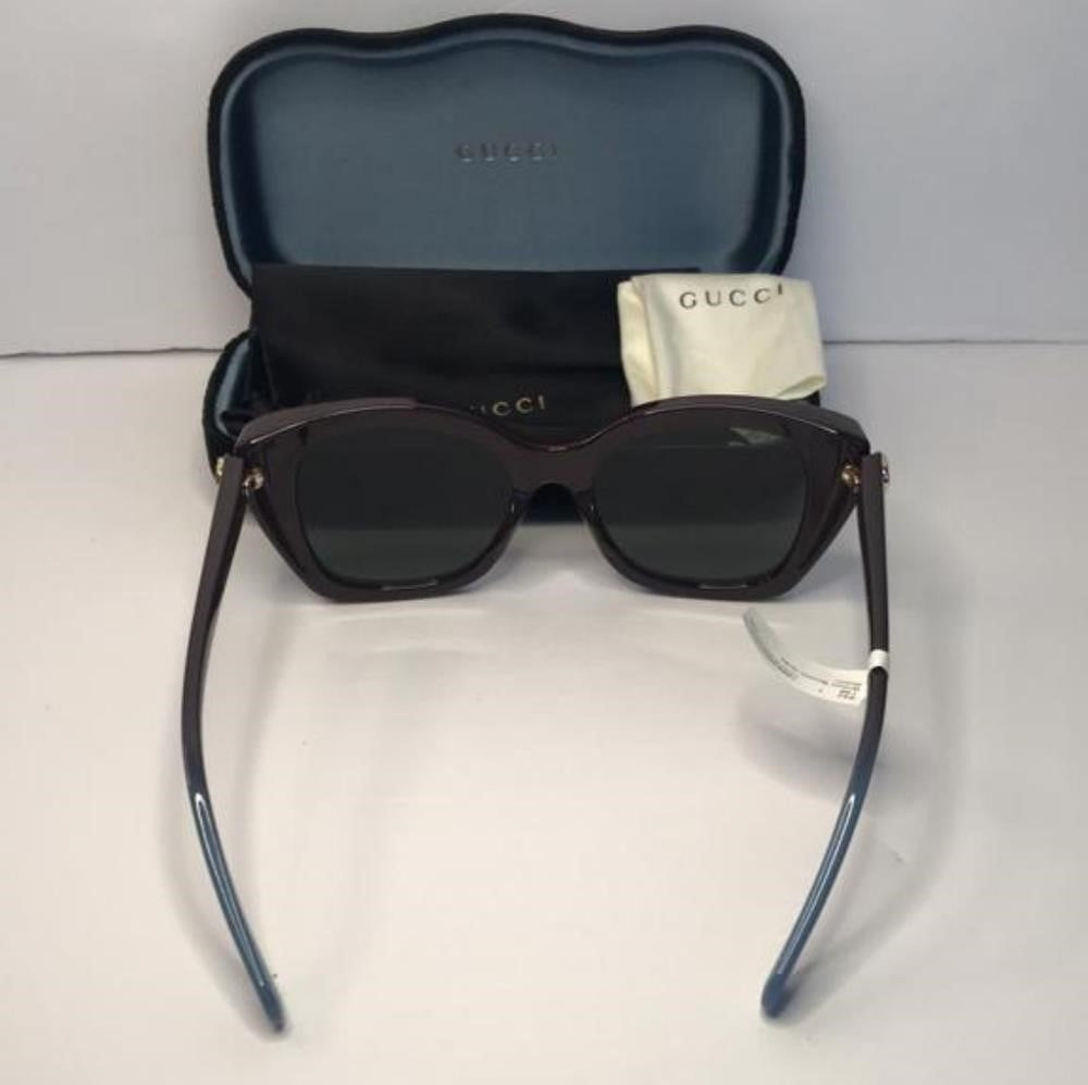 Gucci GG0921S 004 Sunglasses Women`s Brown/grey Lenses Fashion Rectangular 55mm