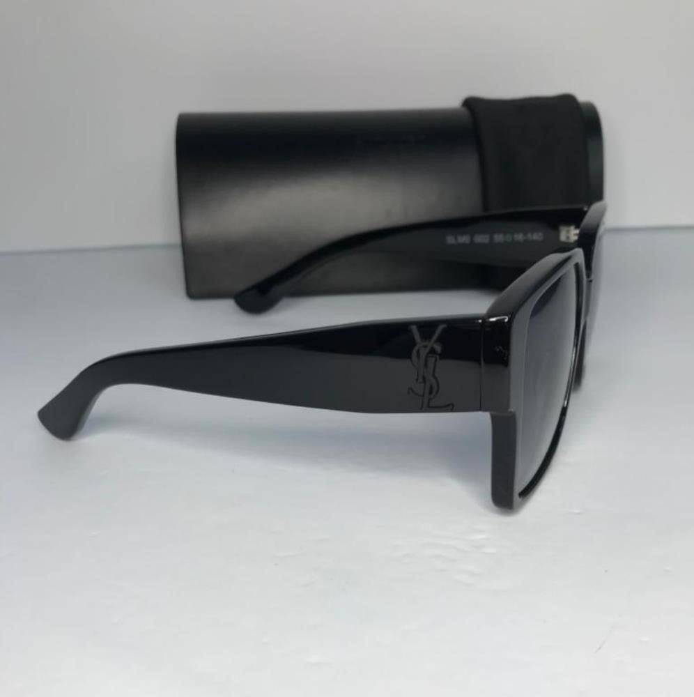 New Authentic SAINT LAURENTAcetate Flat Top Sunglasses SL M9 002 Black