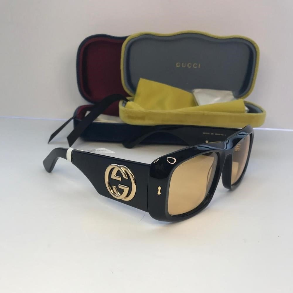 Ships sameday- New 💯 Original Gucci Yellow Square Unisex Sunglasses GG1251S 001