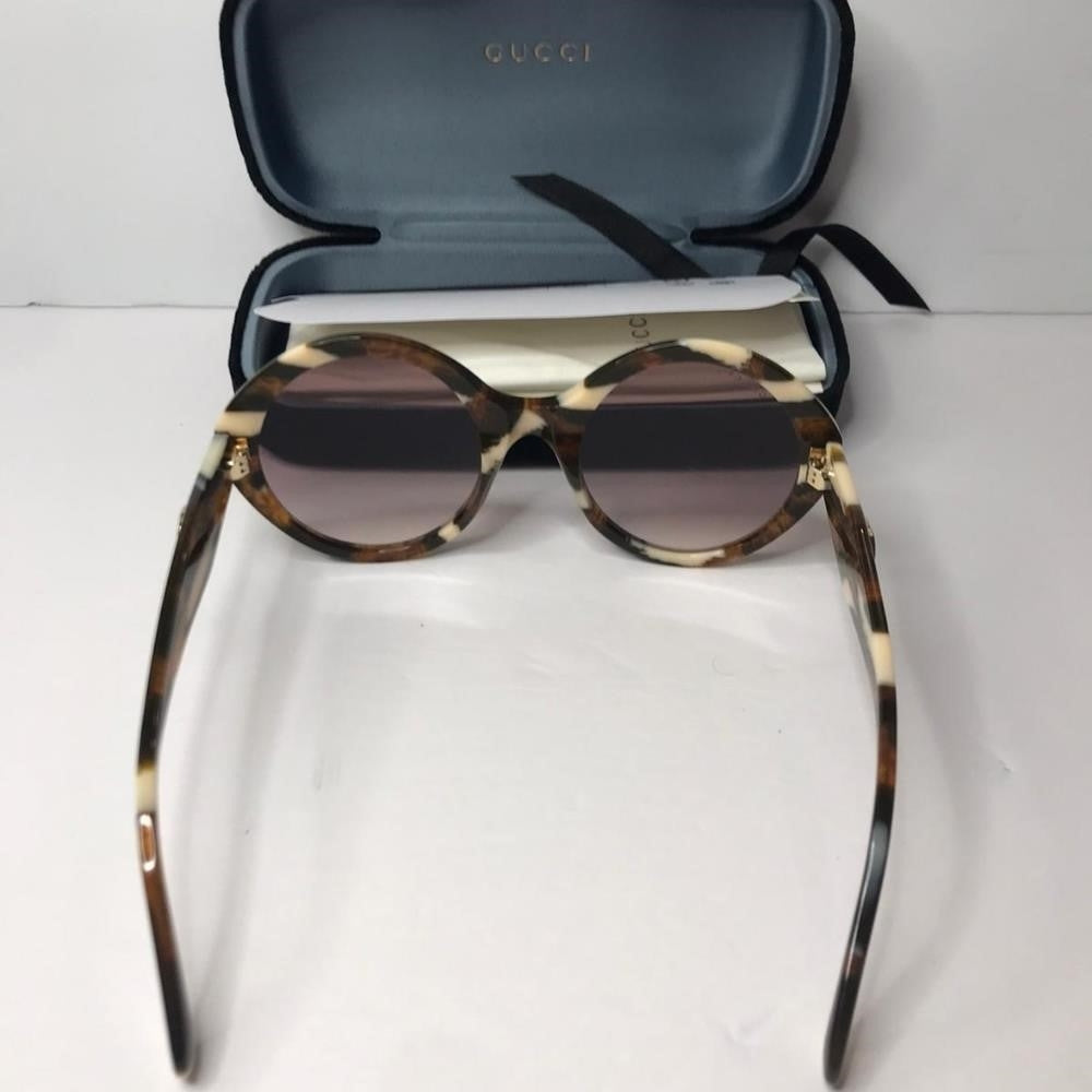 New - 💯 Authentic Gucci Round/Oval Sunglass GG0797S 004 Havana Red Luxury Eyew