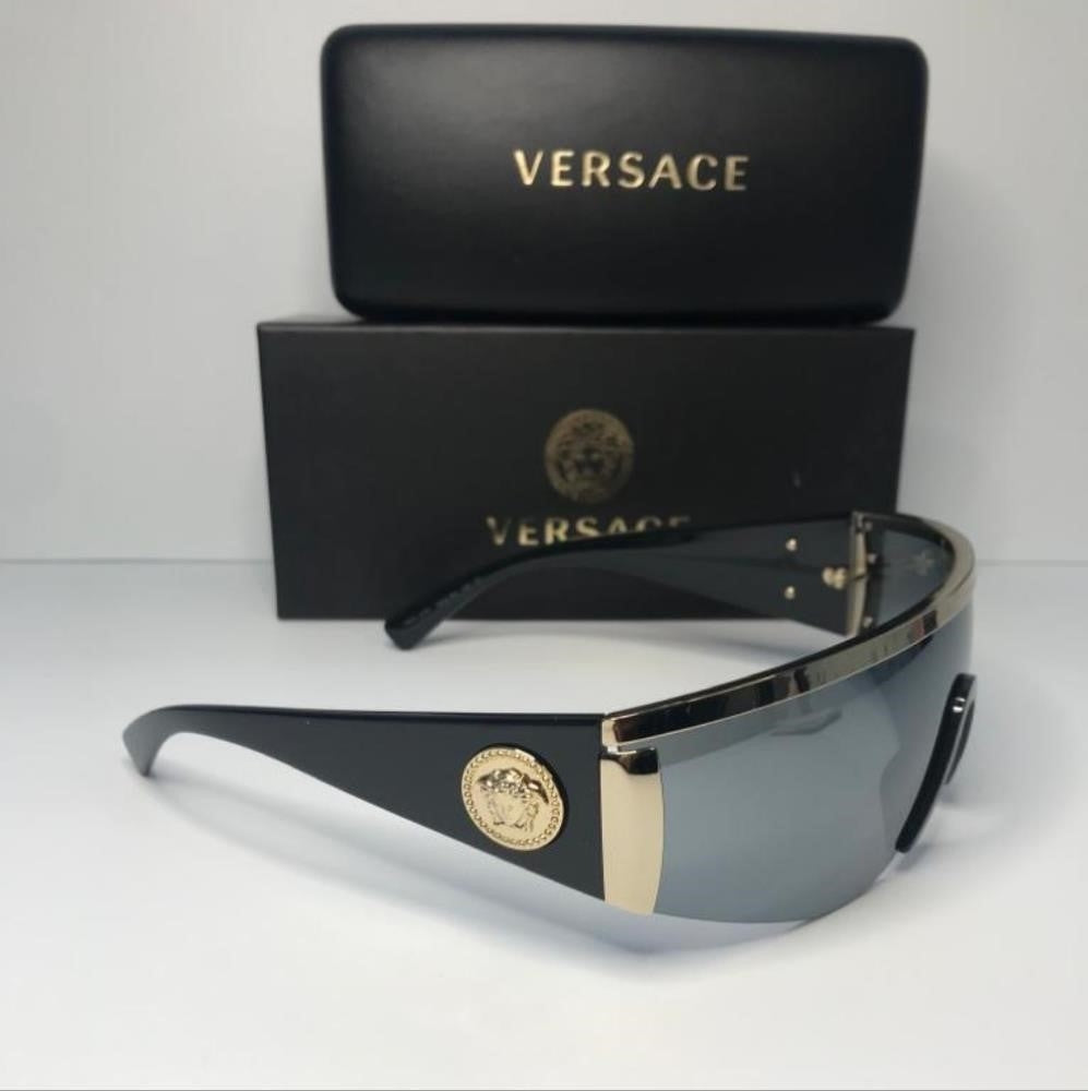 New- 💯 Original Versace Sunglasses Men's 2197 1261/87 Matte Black/Grey Lenses