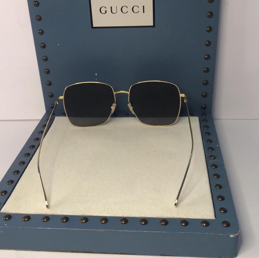 Ship sameda - New 💯 Original Gucci Grey Square Ladies Sunglasses GG1031S 001 59