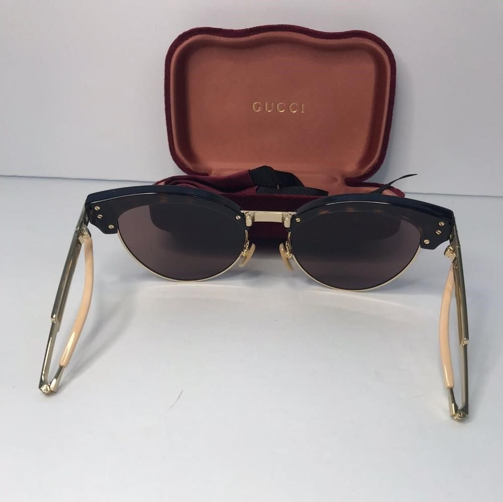 💯 Original  GG1227S 002 Cat Eye-Frame Injection Sunglasses