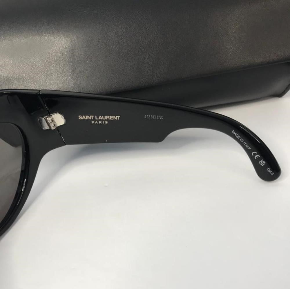 💯 New Authentic SAINT LAURENT Black SL 73 SunglassesCat-eye acetate-frame