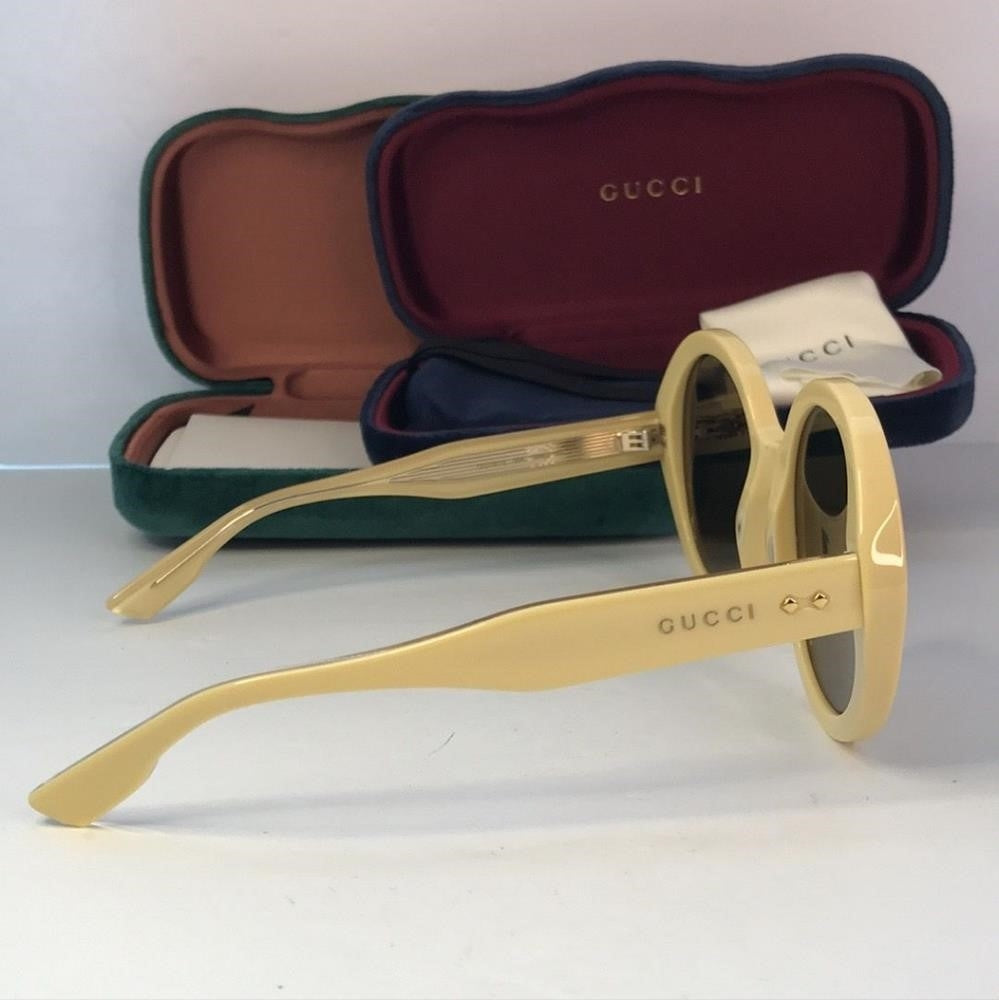 💯 Oginal New GUCCIGG1081S Round-Frame Acetate Sunglasses