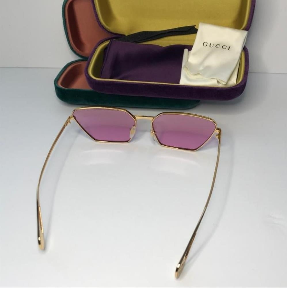 💯 Original Gucci Pink Geometric Ladies Sunglasses GG0538S 005