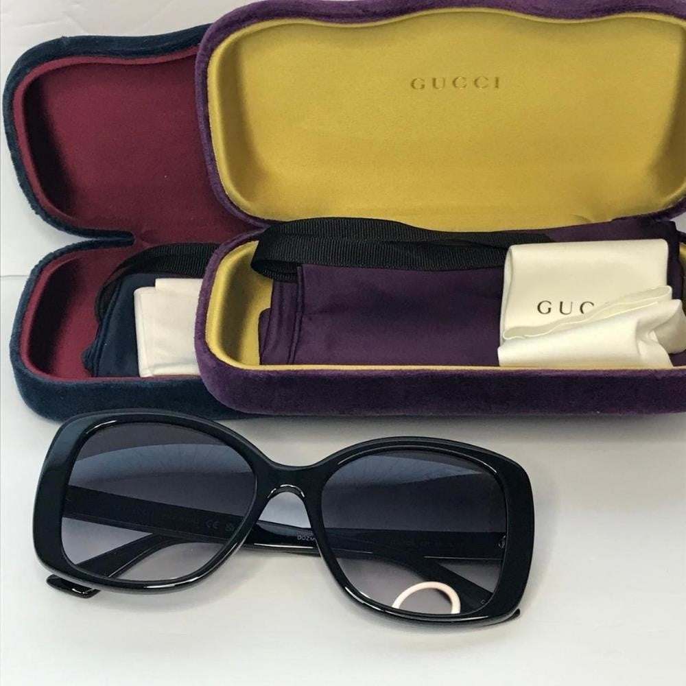 Gucci Grey Gradient Square Ladies Sunglasses GG0762S 001 56.