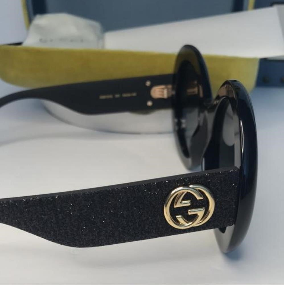 💯 - Authentic New Gucci Black GG0101S Round Gradient Sunglasses