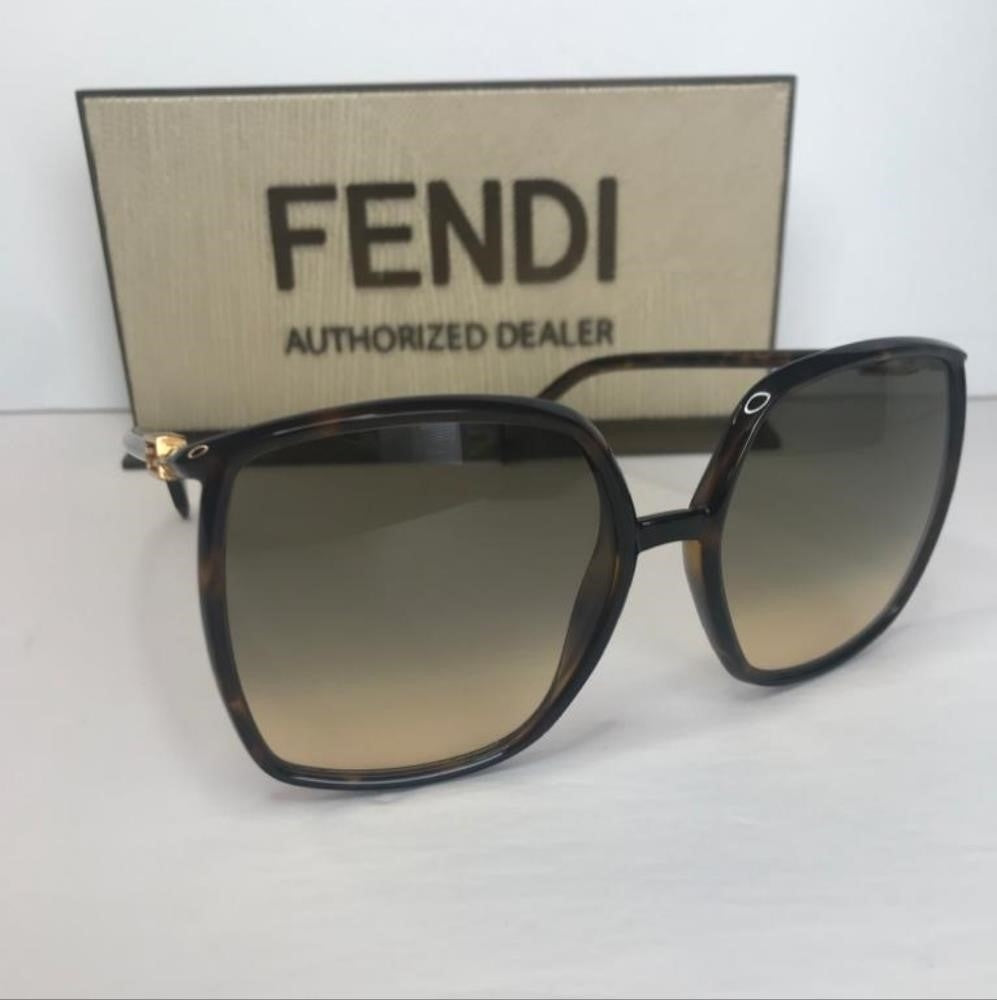 Original New FENDI FF0431 GS BROWN GLASS SUNGLASSES