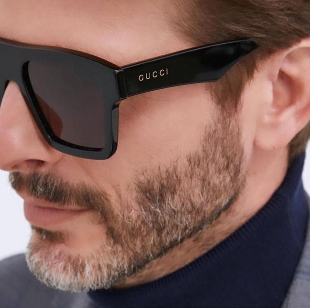 🔥 - New- 💯original  Gucci Grey Shield  Sunglasses GG0997S