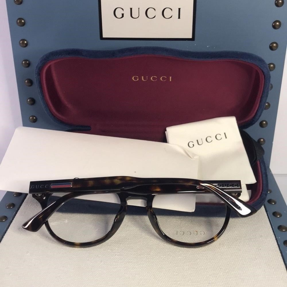 New 💯 Original GUCCI GG0827O 005 HAVANA EYEGLASSES