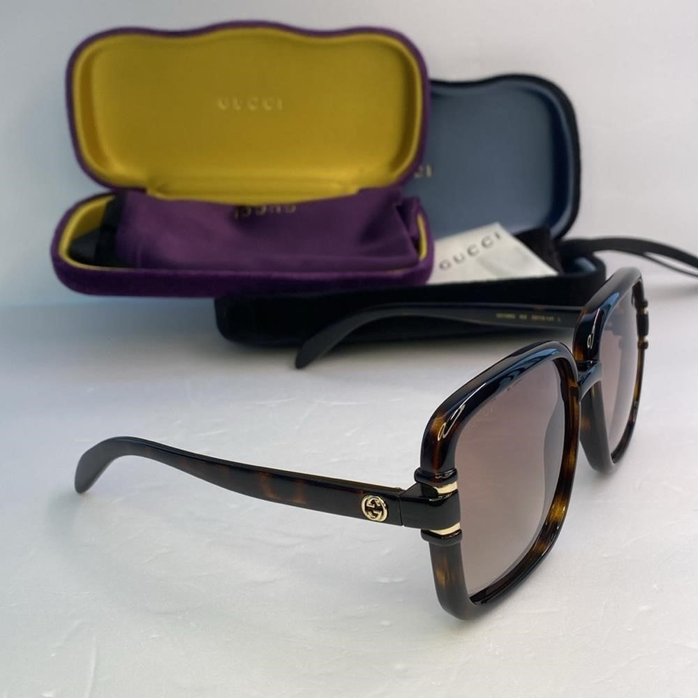 Gucci GG1066S 002 Sunglasses Women's Havana/Brown Gradient 59-16-145