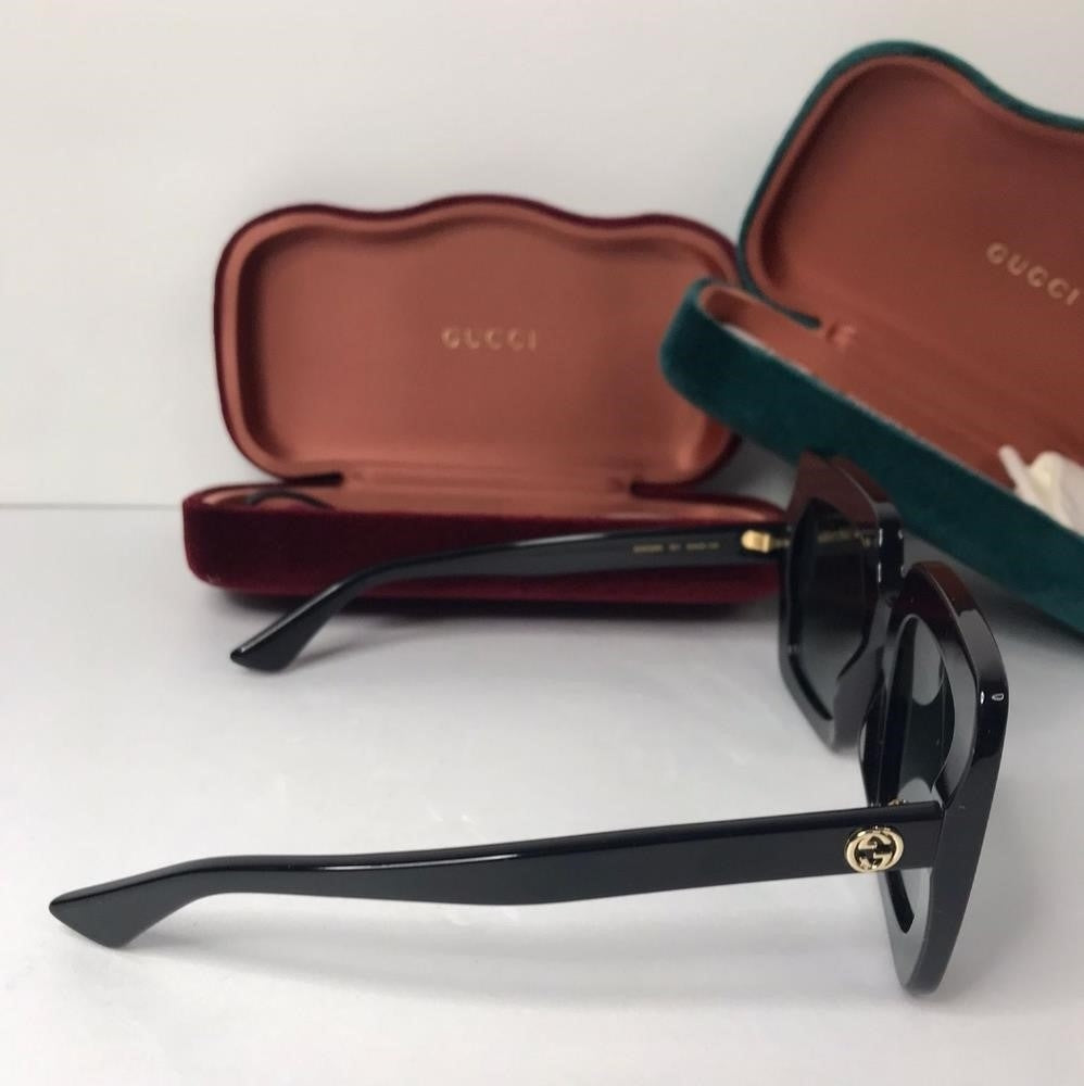 💯 Original GG0328S 001 53Gucci 53 mm Black Sunglasses