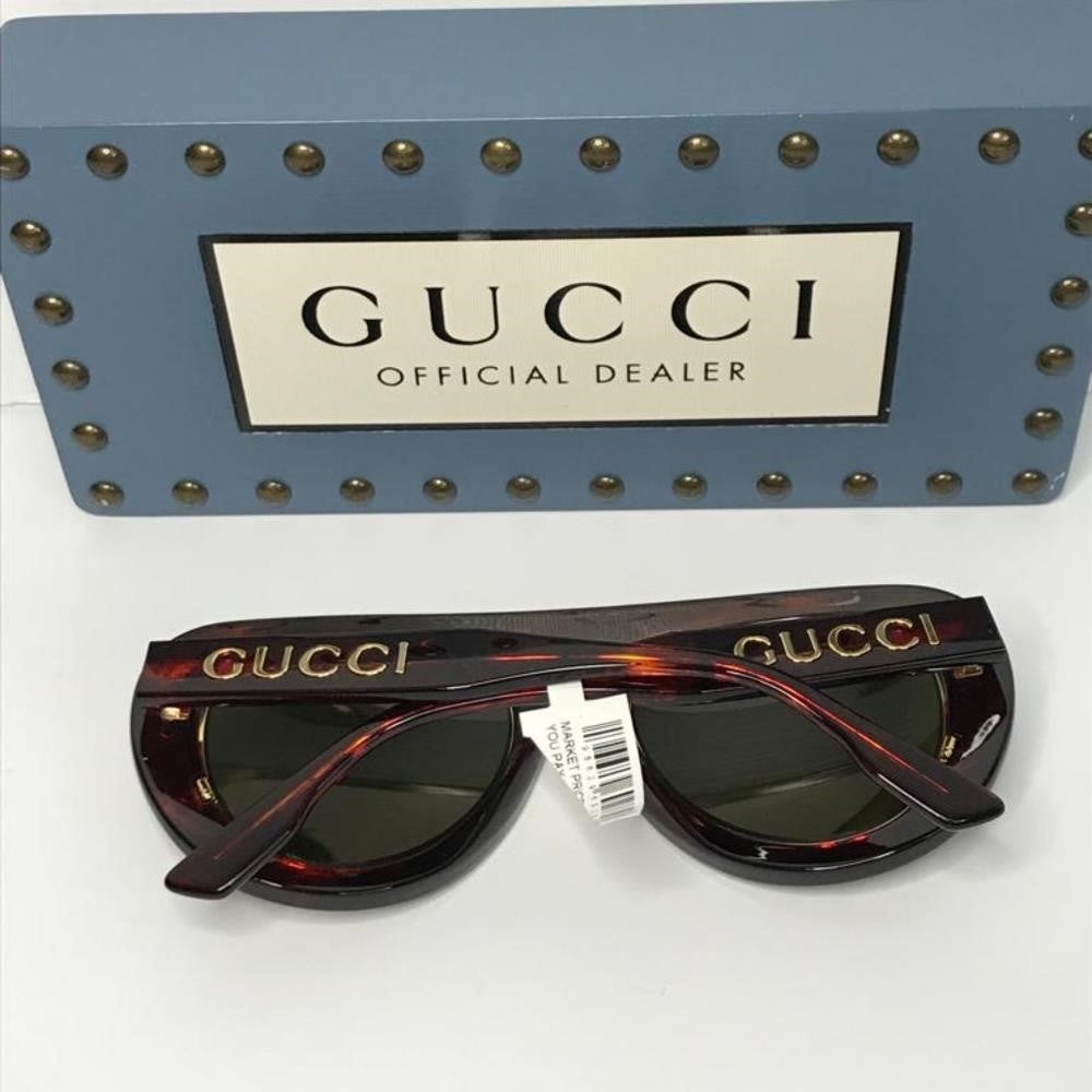 💯 New Original GUCCIAcetate Oversize Sunglasses GG1152S Tortoise