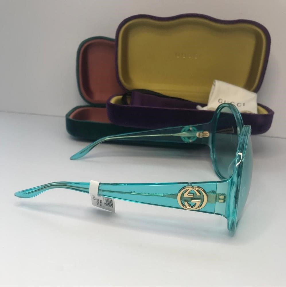 New -💯 Original  GUCCI GG0954S 001 Prestige Light Blue Sunglasses