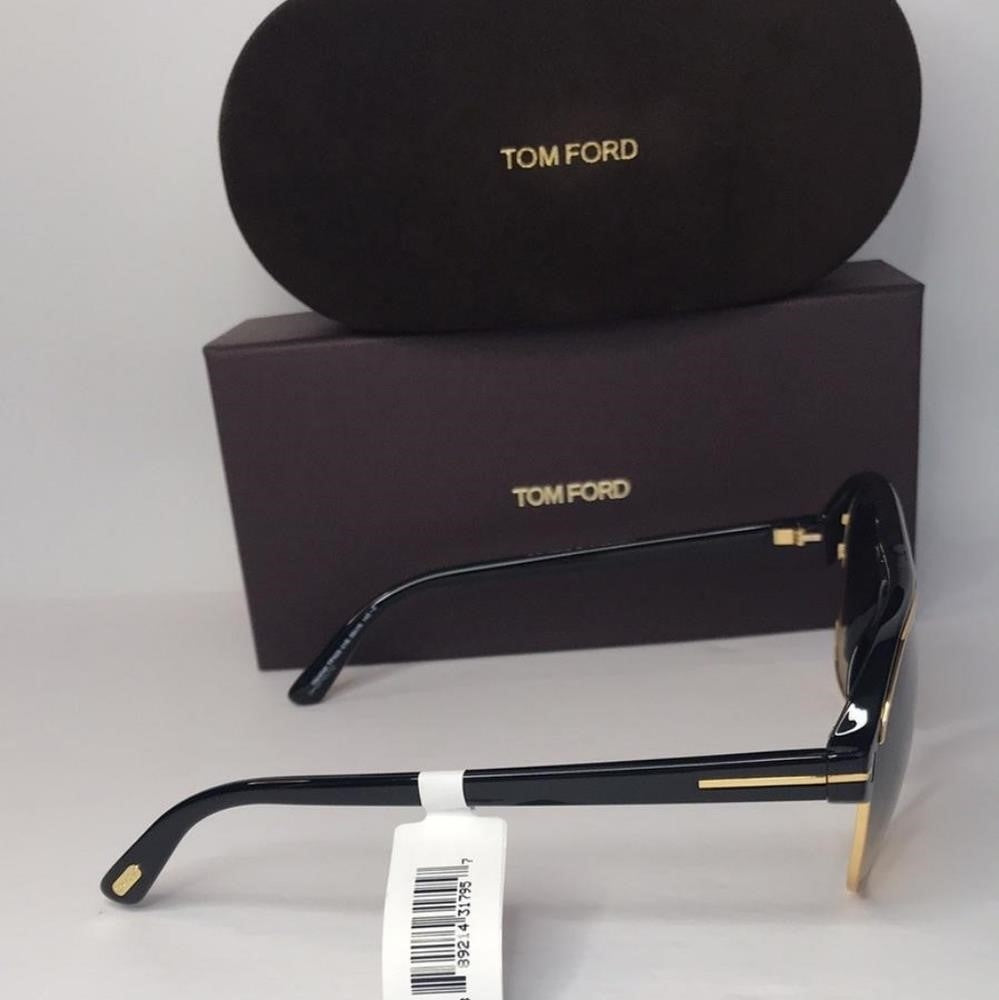 Tom Ford MARSHALL FT 0929 Shiny Black/Grey Brown Shaded 58/16/145 unisex Sunglas