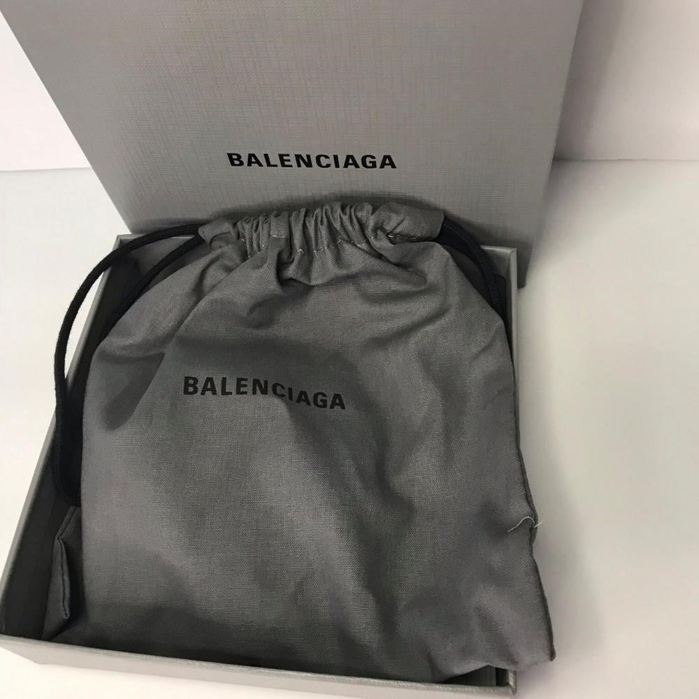 💯- New Authentic Balenciaga BB Logo Buckle Croc Embossed Leather Skinny Belt