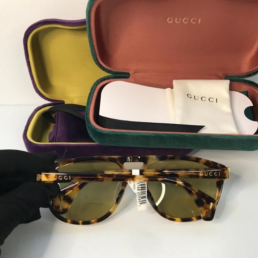 💯 ORIGINAL  GUCCI GG0525S 004 Aviator Tinted Sunglasses