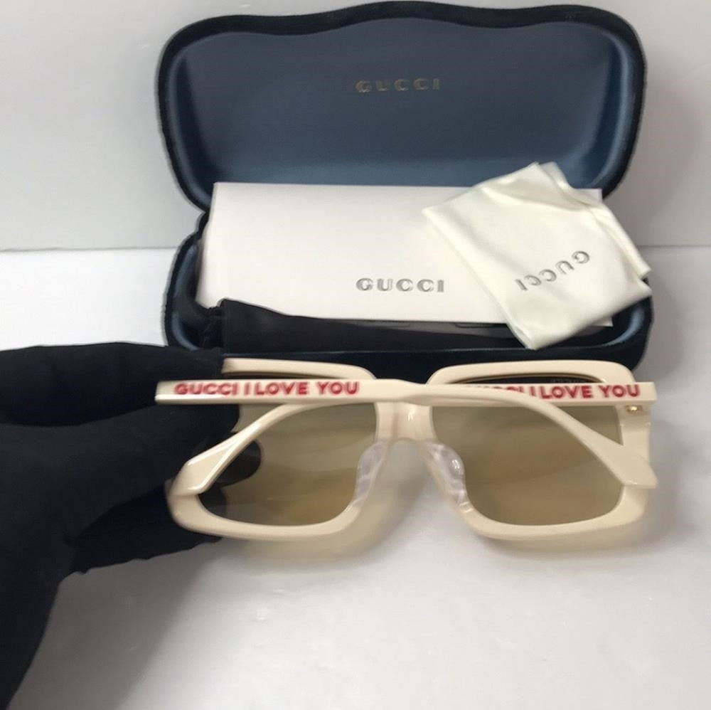 💯 Original New GUCCI sunglasses GG0567SAN 006 I Love You