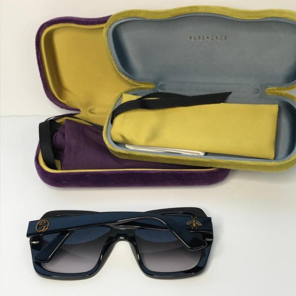 New - 💯 Original  Gucci GG0096S 001 54 Black Square Sunglasses.