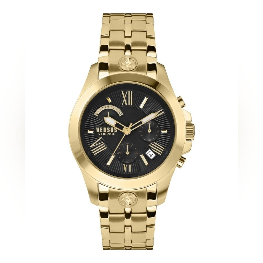 VERSUS Versace ChronographBracelet & Leather Strap Watch,