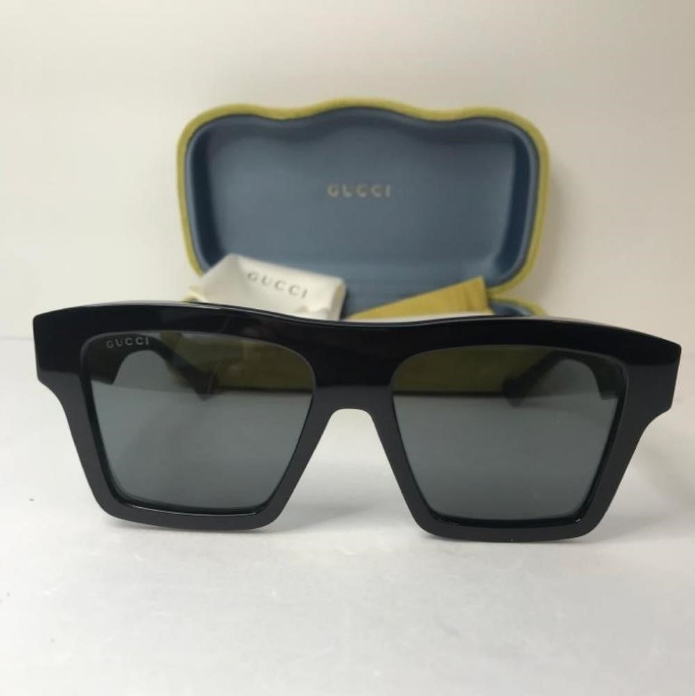 ORIGINAL _💯 BRAND NEW GUCCI GG0962S 009 Black/Green/Grey Unisex Sunglasses