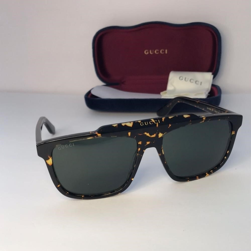 New Original Gucci GG1039S Havana tortoise square-frame sunglasses