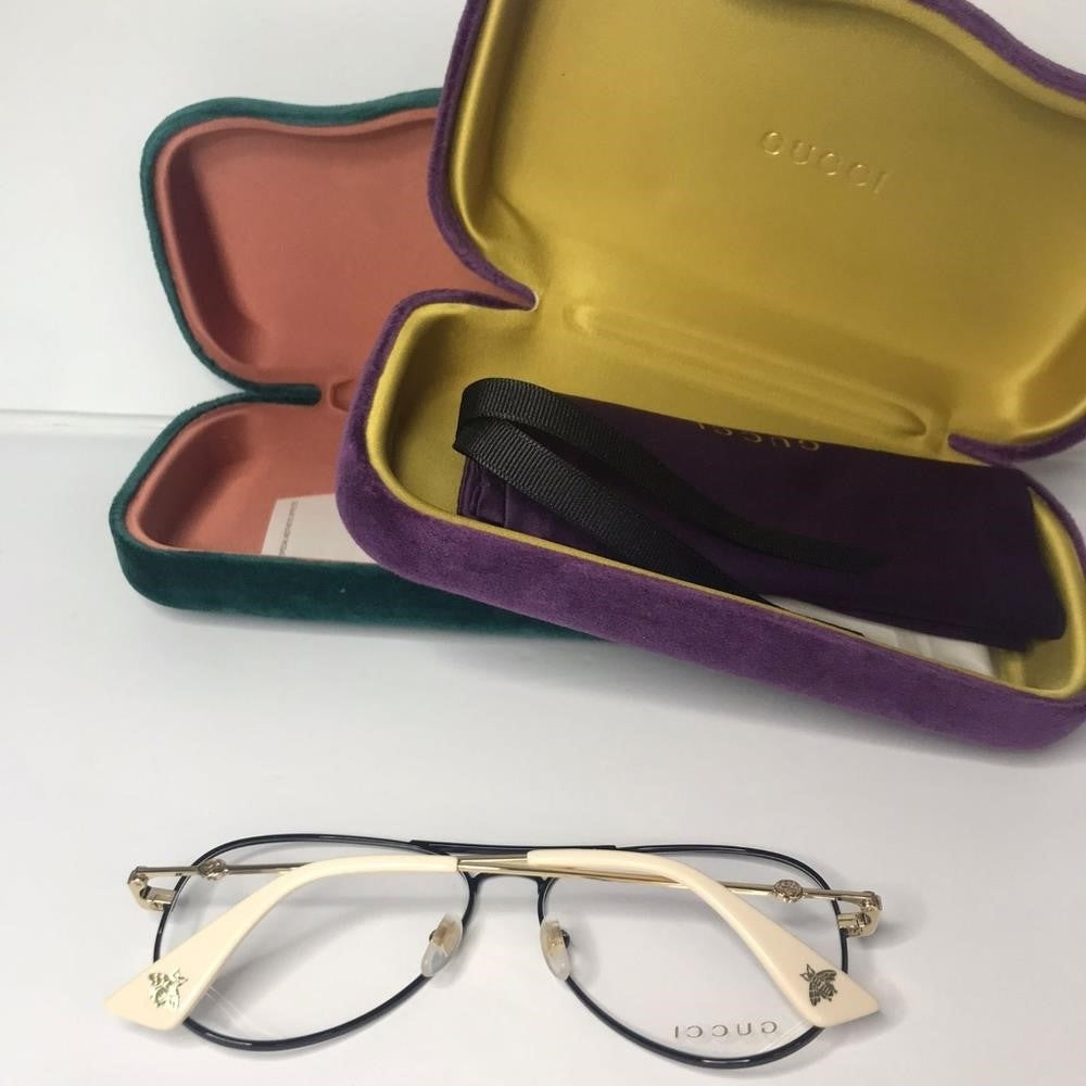 New - 💯 original  GG0515O-30007780001 Gucci Aviator Novelty Optical Glasses