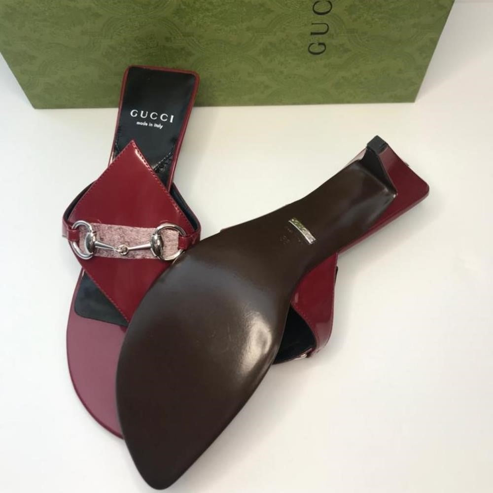 Ship same day- New 💯 Original GucciMariame Leather Bit Thong Sandals