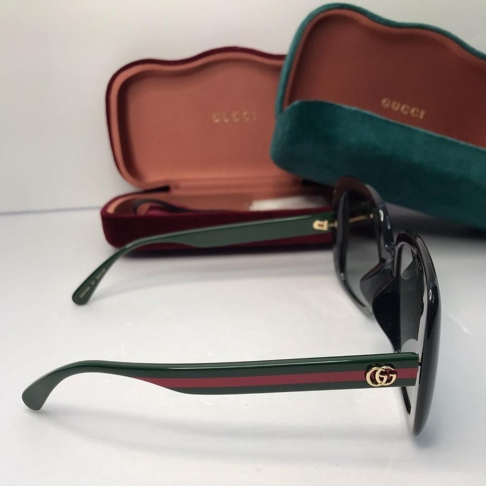 💯 Original Gucci Grey Square Ladies Sunglasses GG0714SA 001