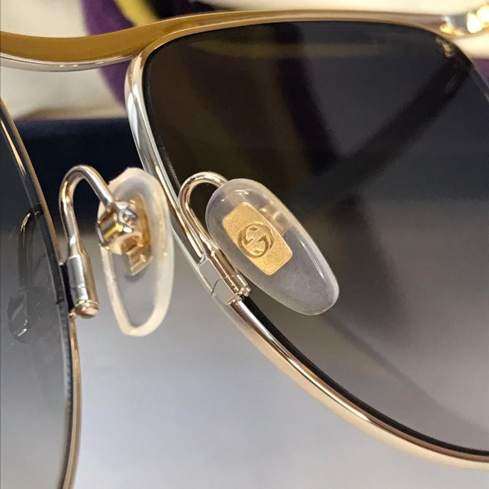 New  - 💯 Original GucciGucci Black/Gold Gradient GG0820S Square Sunglasses