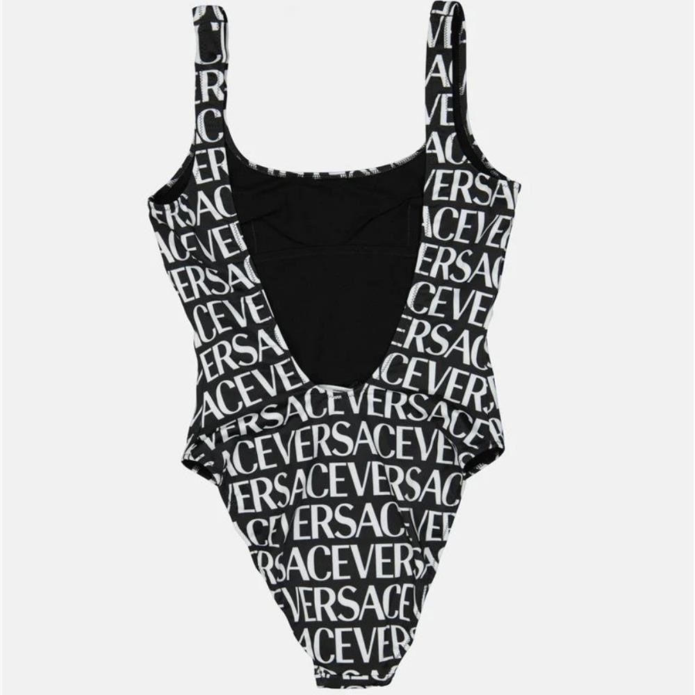 New Authentic Versace Logo One- Piece Swimsuit