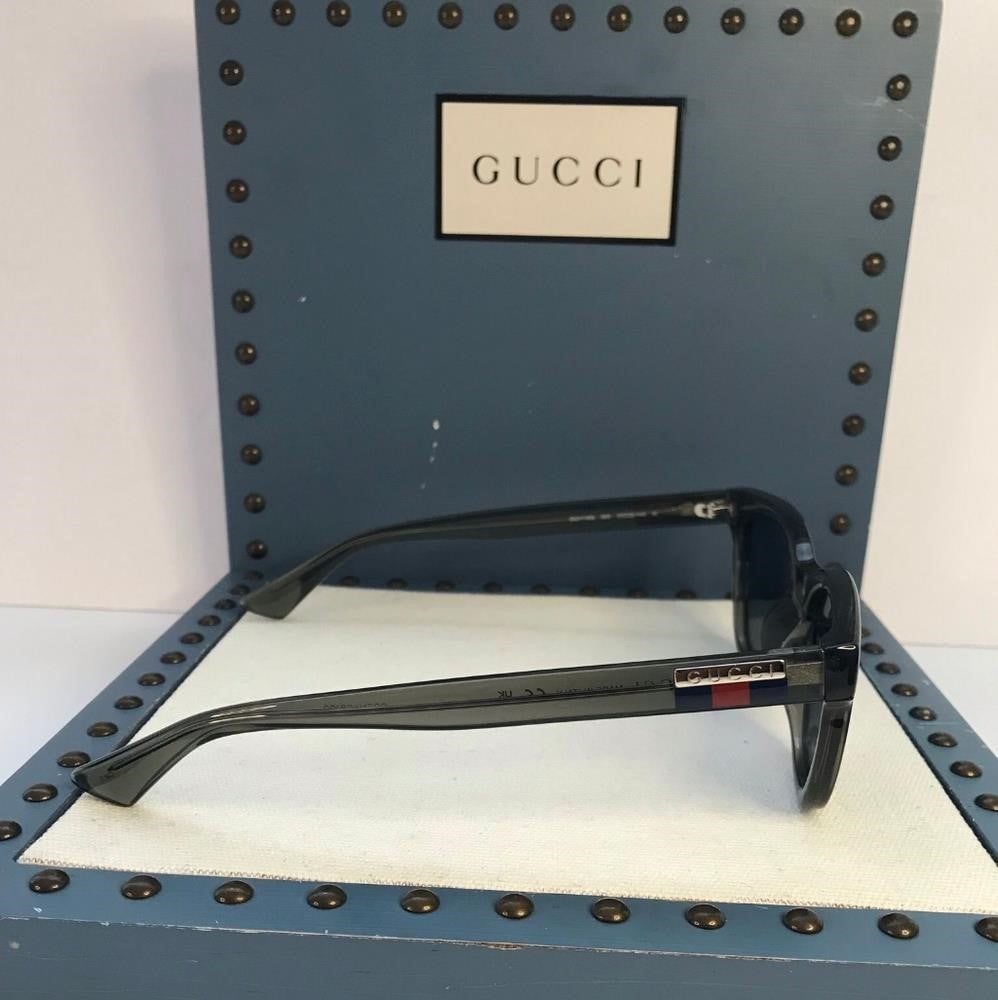 NEW GUCCI GG1116S 003 Gray Blue Square Men Unisex Sunglasses