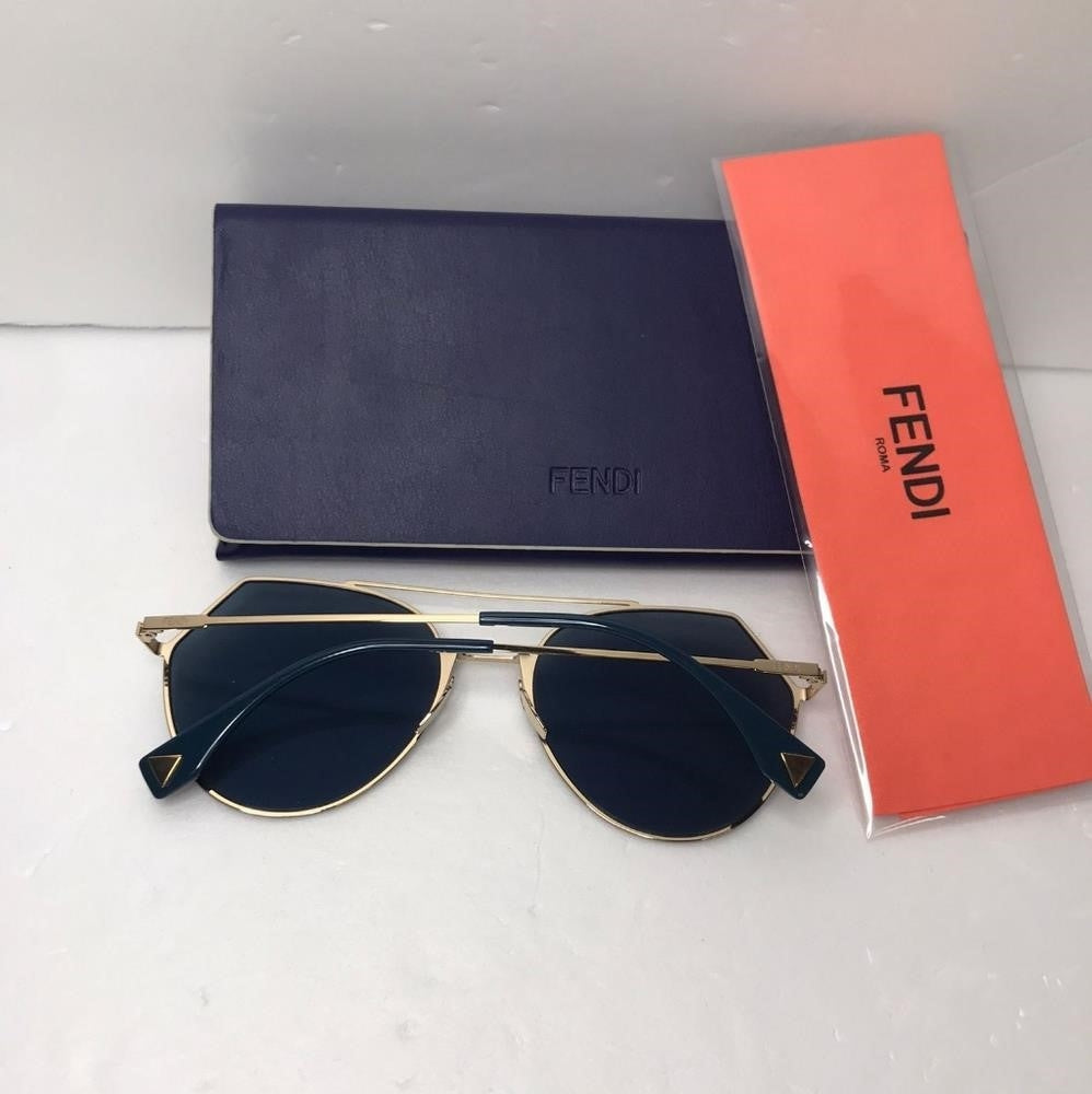 💯 Original - Fendi Black with Rose Gold Metal Frame