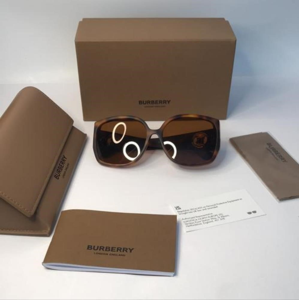 Burberry BE4290 Square Sunglasses | 3382/3-MATTE LIGHT HAVANA