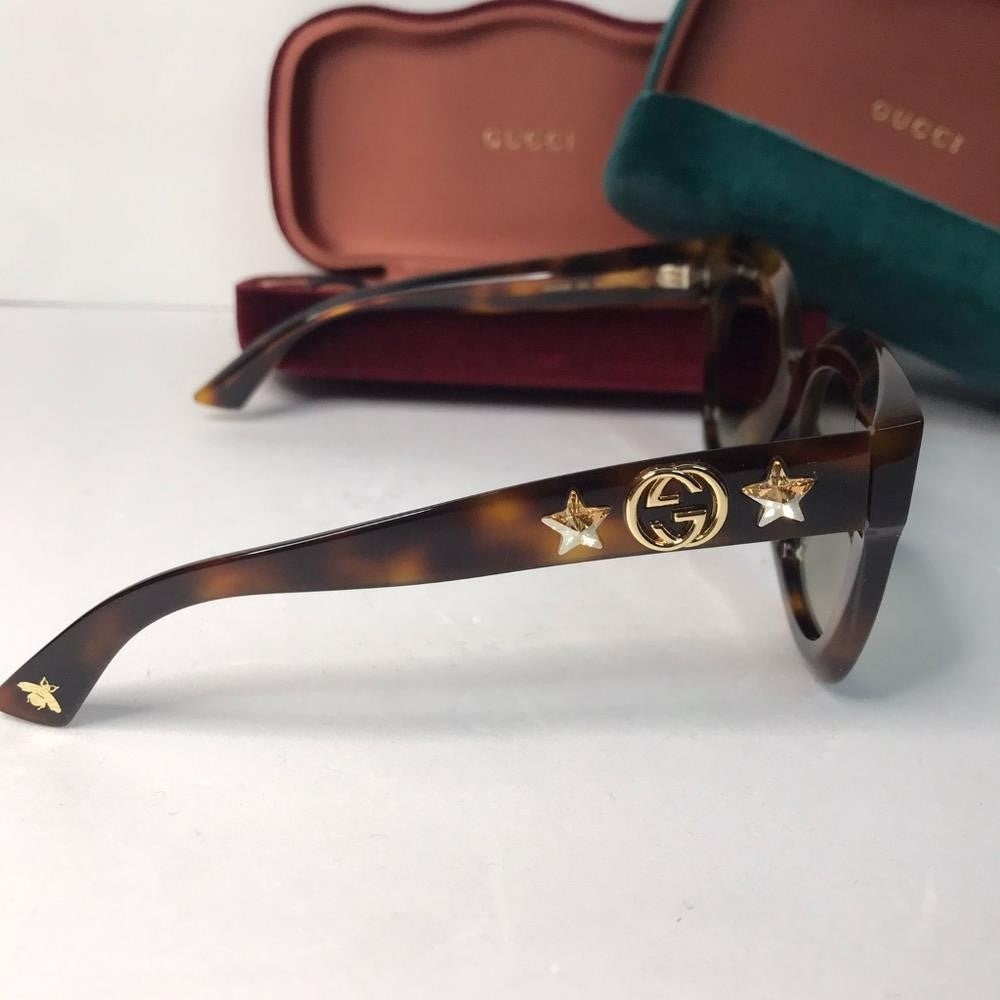 New - 💯Original  Gucci Brown Gradient Butterfly Ladies Sunglasses GG0208S