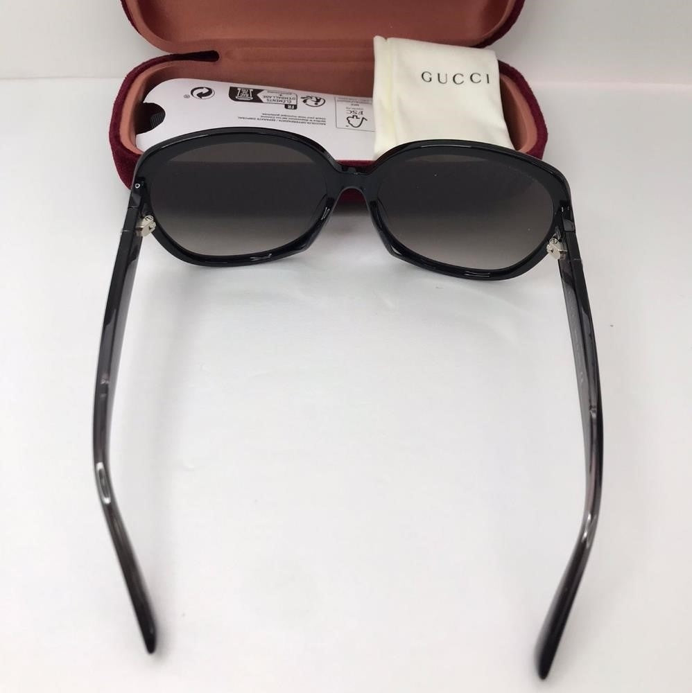 💯 original  Gucci GG0080SK 002 Grey Gradient Round Sunglasses.